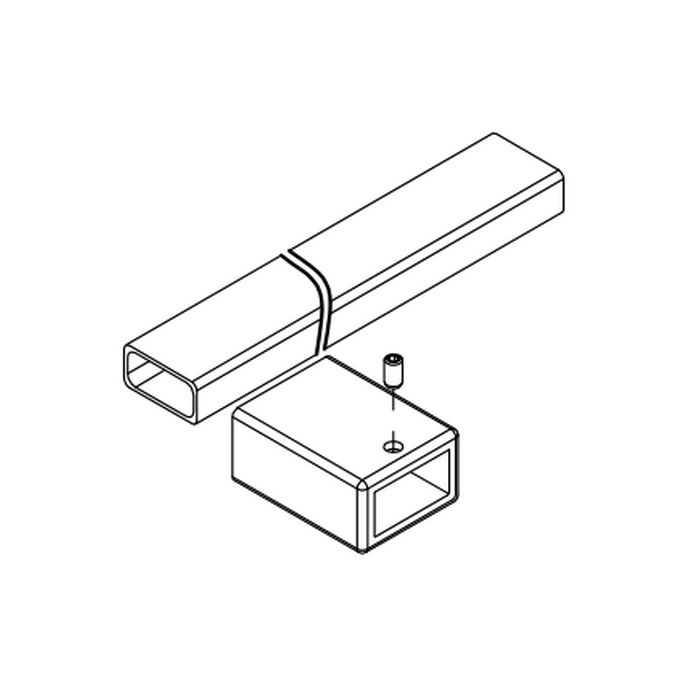 HSK E88338-41 Stabilisierungsstütze (Hohlprofil) 100cm chrom