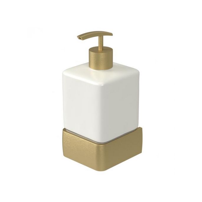 Haceka Aline 1208676 soap dispenser white ceramic / brushed gold