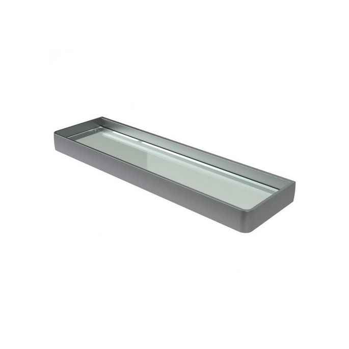Haceka Aline 1208701 Ablag 600mm satiniertes Glas/ gebürstetes Grau