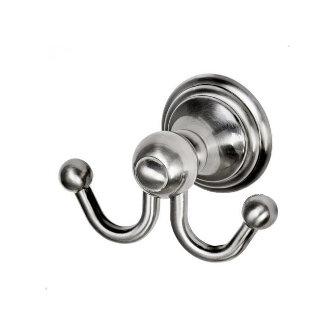 Haceka Allure 1208434 double hook brushed stainless steel