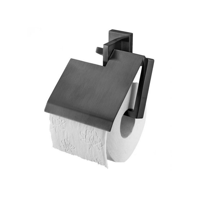 Haceka Edge 1208801 toilet roll holder with lid graphite