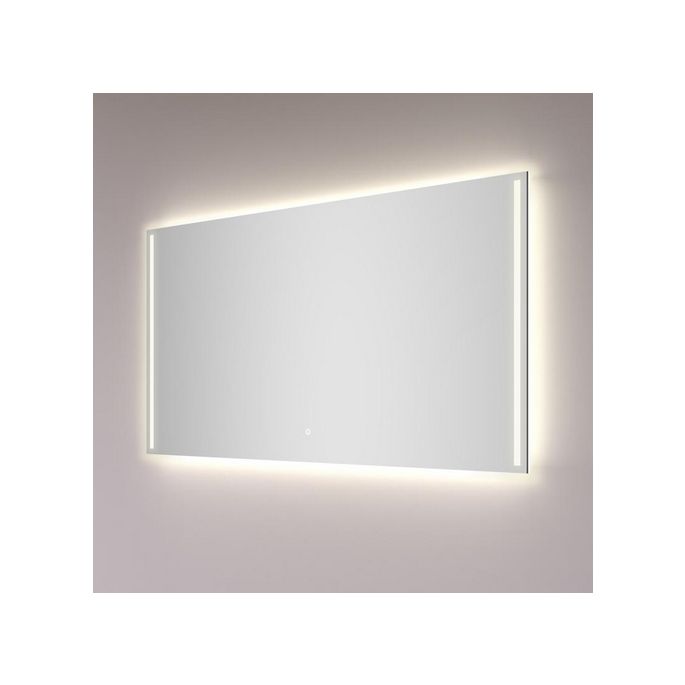 Hipp Design SPV 12030 spiegel 120x60cm met 2 verticale LED banen, indirecte LED verlichting rondom en spiegelverwarming