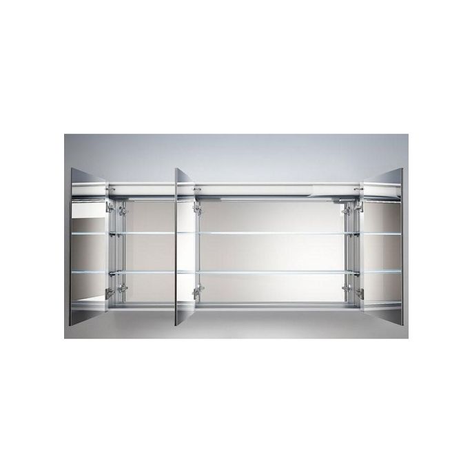 Hipp Design SPV 14040 aluminium spiegelkast 120x70cm met verticale LED banen en spiegelverwarming