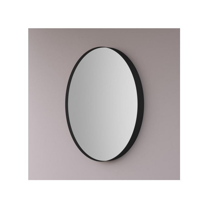 Hipp Design SPV 82100 BLI spiegel op mat zwart industrieel metalen frame 100x100cm