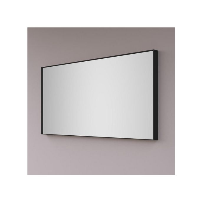 Hipp Design SPV 91120 BLI spiegel op mat zwart industrieel metalen frame 120x70cm