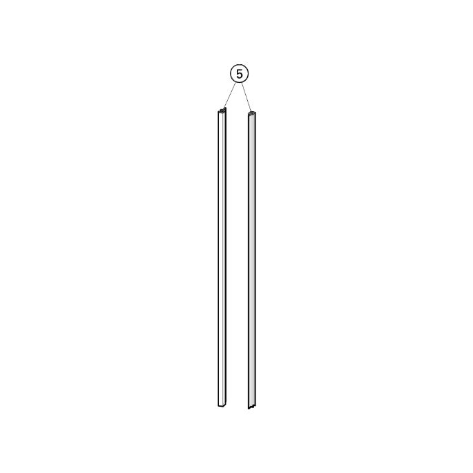 Huppe 501 Design, 061993 set verticale afdichtingsstrippen