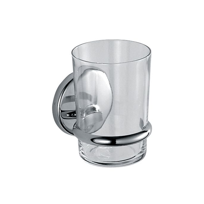 Inda Colorella A23100CR03 bekerhouder helder transparant glas/ chroom
