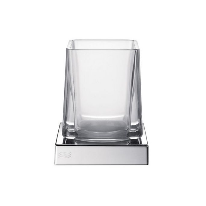 Inda Divo - Mito A2010ZCR03 bekerhouder helder transparant glas/ chroom