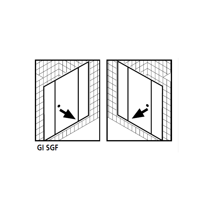 Kermi 2534060 splash seal 1 x 98.5cm - 6mm