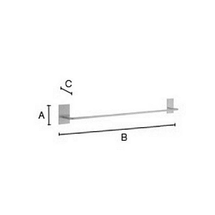 Smedbo Beslagsboden B1036 handdoekhouder 62.5cm geborsteld edelstaal