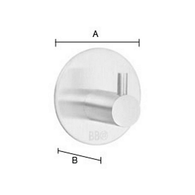 Smedbo Beslagsboden B1101 design handdoekhaak geborsteld edelstaal