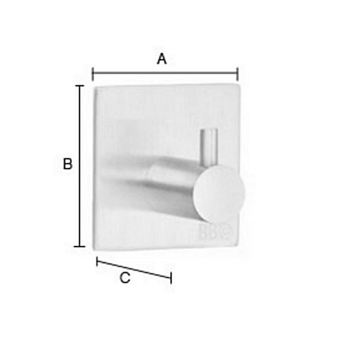 Smedbo Beslagsboden B1105 design handdoekhaak geborsteld edelstaal