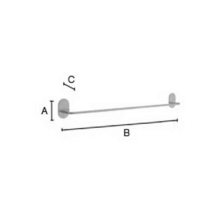 Smedbo Beslagsboden B1026 handdoekhouder 62.5cm geborsteld edelstaal