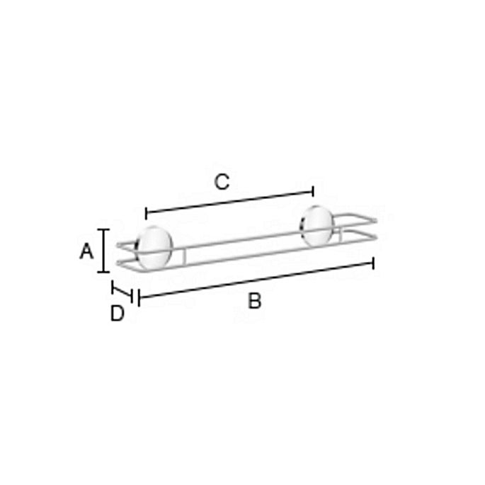 Smedbo Beslagsboden BB3464 handdoekhouder 50cm mat zwart edelstaal