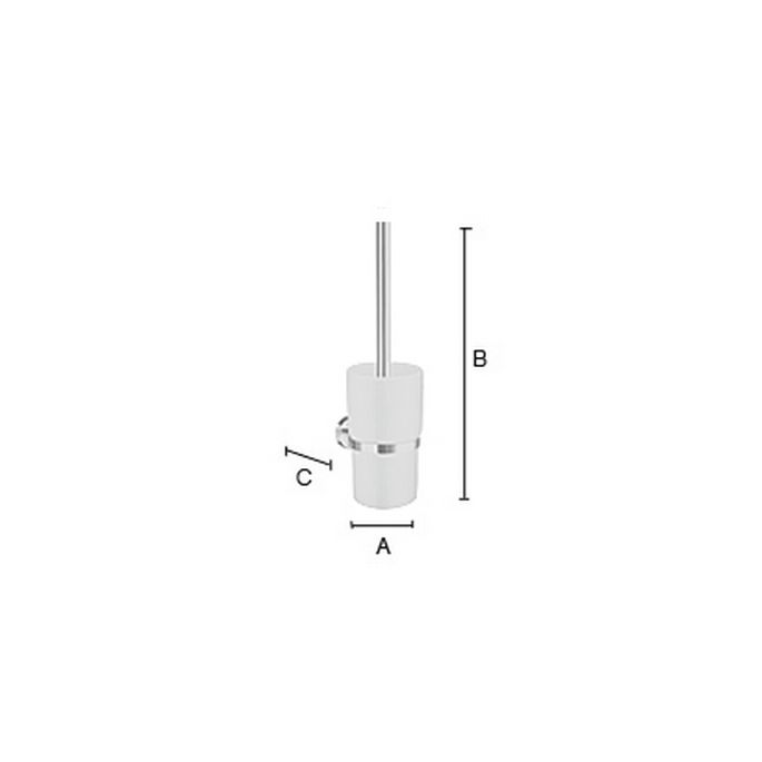 Smedbo Home HV333P toiletborstelgarnituur mat messing