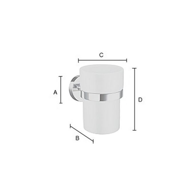 Smedbo Home HV343P bekerhouder mat messing