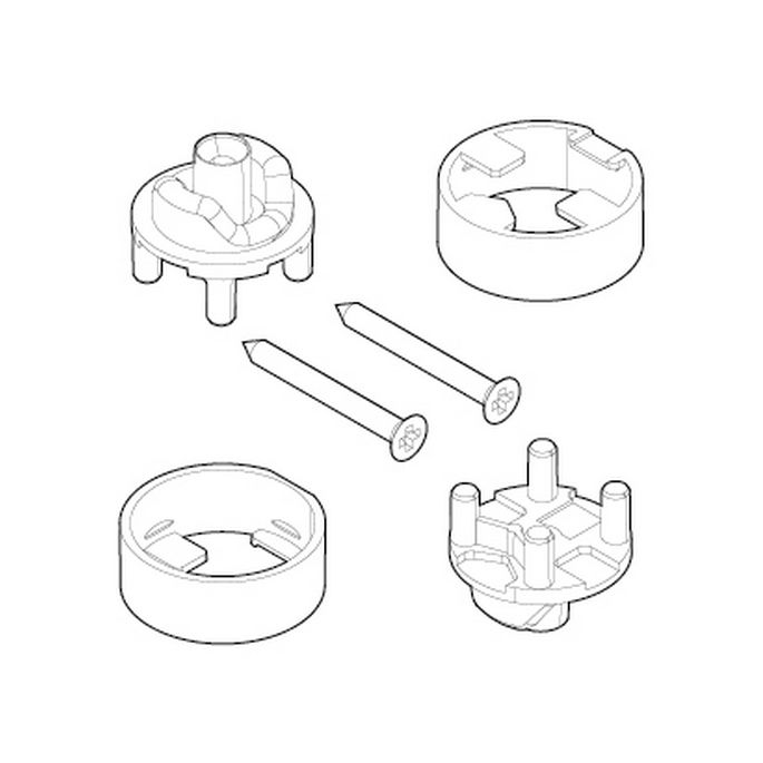 Novellini R04ABNMO1-K set eindkapjes chroom