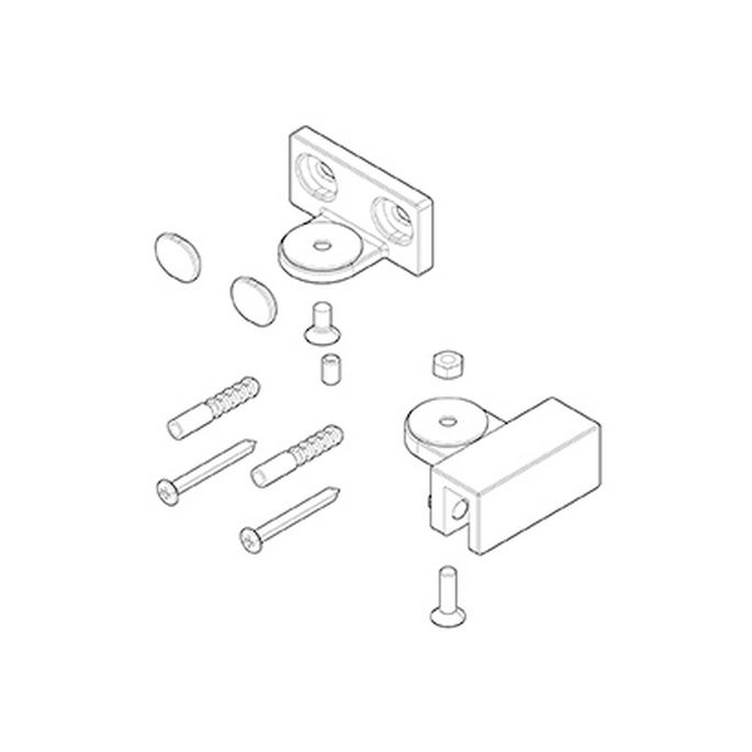 Novellini R801LOUVR-H set of parts for wall mount black
