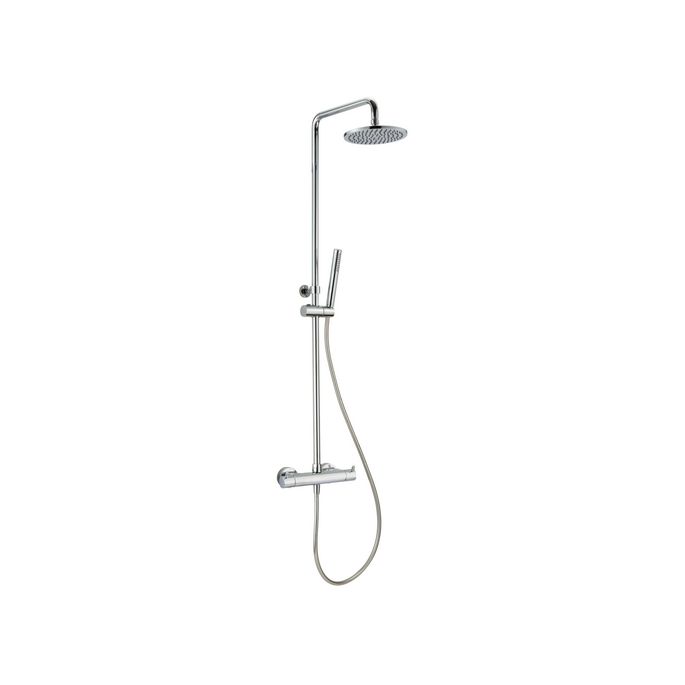 Pure Duero DU5476-CH telescopic shower surface-mounted set with thermostat chrome