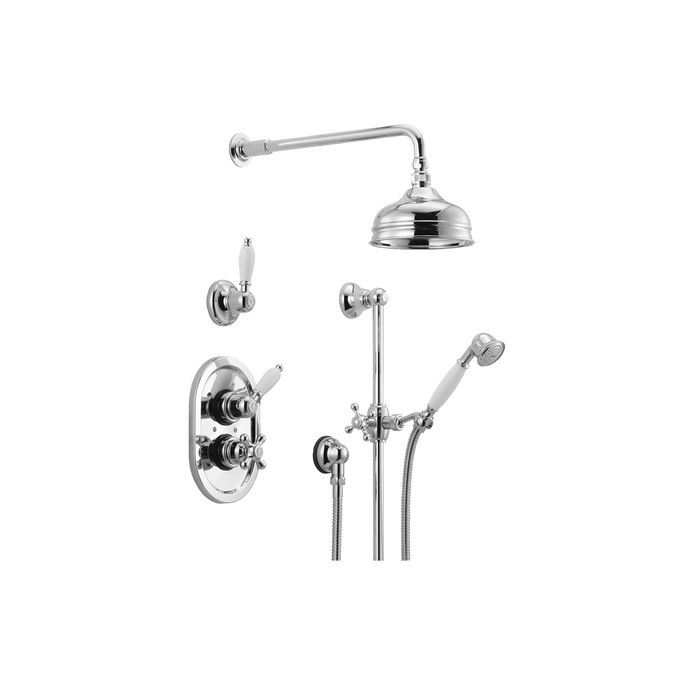 Pure Melrose ME5828 thermostatic built-in shower set chrome