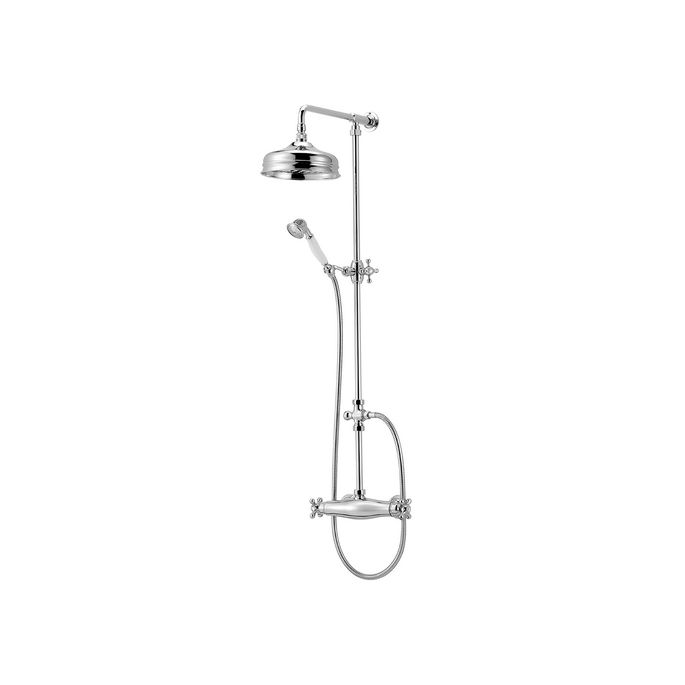 Pure Melrose ME5829 shower surface-mounted set with thermostat chrome