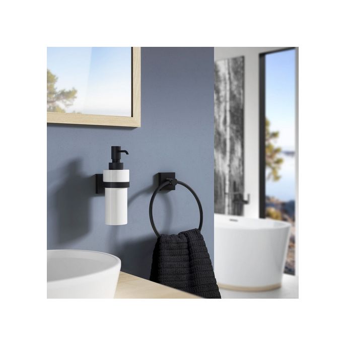 Smedbo House RB344 handdoekring zwart