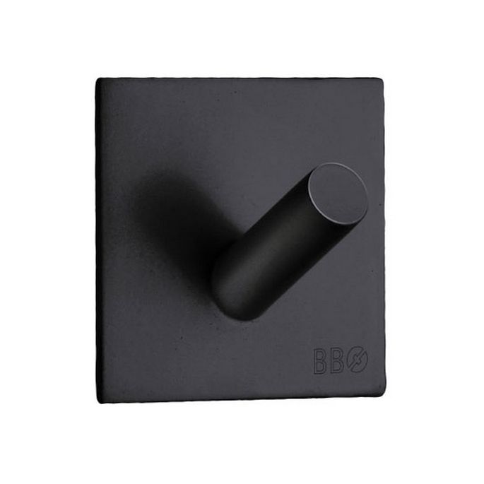 Smedbo Beslagsboden BB1092 design handdoekhaak mat zwart edelstaal