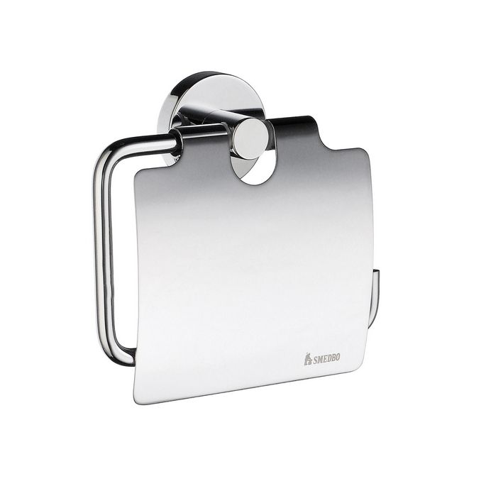Smedbo Home HK3414 toilet roll holder with cover chrome