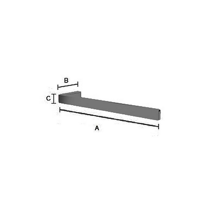 Smedbo Outline FB211 handdoekhouder 38cm mat zwart