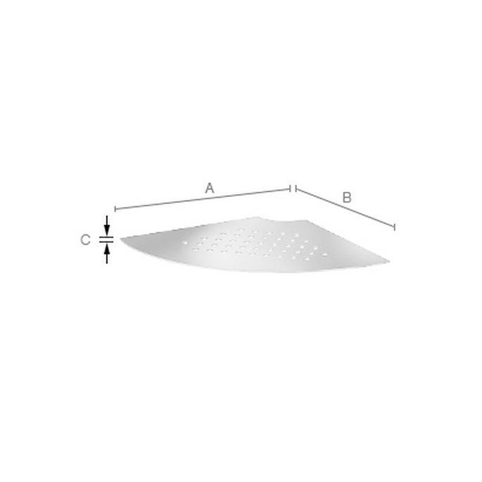 Smedbo Sideline DB3063 hoekplanchet mat zwart