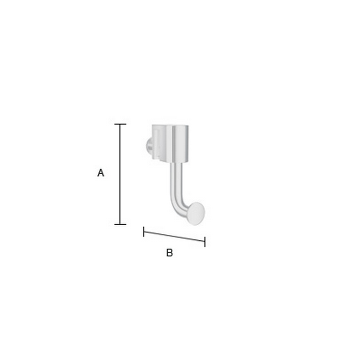 Smedbo Sideline DK3111 handdoekhaak voor douchewand chroom
