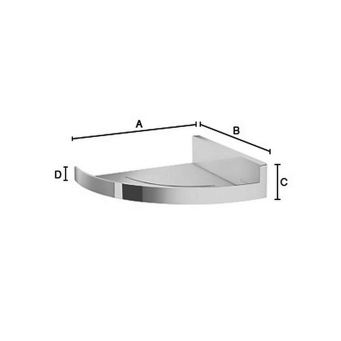 Smedbo Sideline DK5011 hoekplanchet gepolijst edelstaal