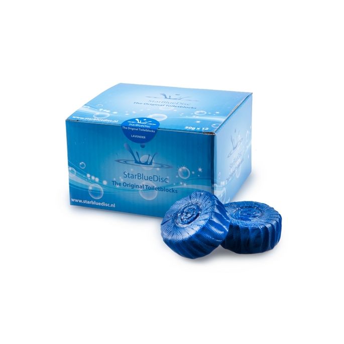 StarBlueDisc 122122150 toiletblokjes halfjaar verpakking (12 stuks) Lavender (Blauw)