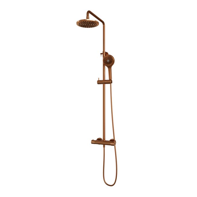 Brauer Carving 5-GK-087-2 body thermostatic rain shower SET 02 copper brushed PVD