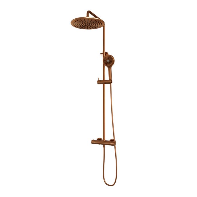 Brauer Carving 5-GK-087-4 body thermostatic rain shower SET 04 copper brushed PVD
