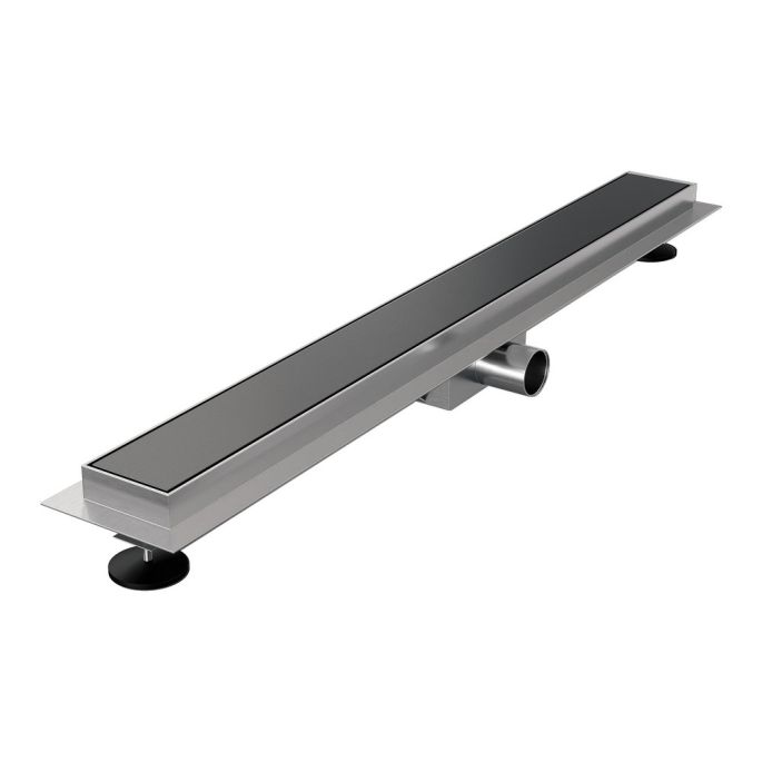Brauer DR-MRF80GM shower channel with multifunctional grating and flange 7 x 80cm gunmetal brushed PVD