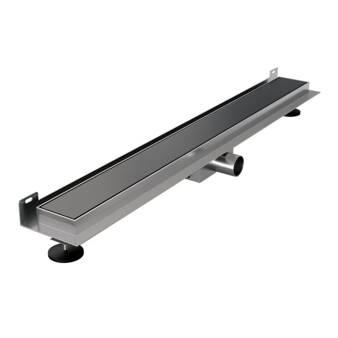 Brauer DR-MRFW70GM douchegoot met multifunctioneel rooster en flens voor wandmontage 7 x 70cm gunmetal geborsteld PVD