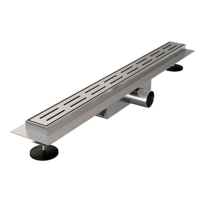 Brauer DR-SSRF60NG douchegoot Small met standaard rooster en flens 5 x 60cm RVS geborsteld