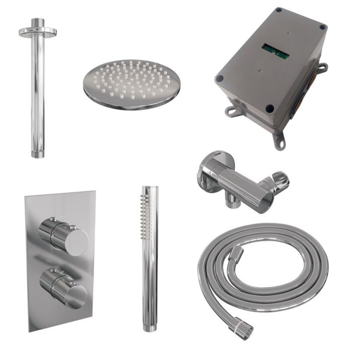 Brauer Edition 5-CE-054 thermostatic concealed rain shower 3-way diverter SET 29 chrome