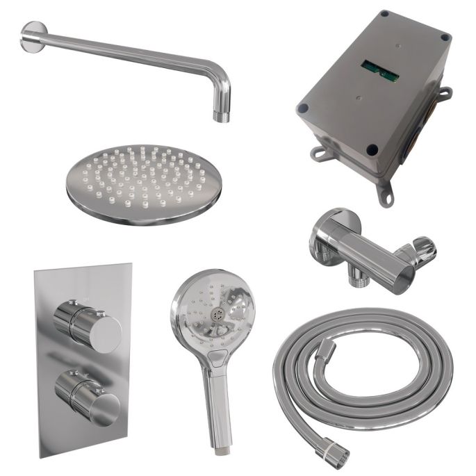 Brauer Edition 5-CE-056 thermostatic concealed rain shower 3-way diverter SET 33 chrome