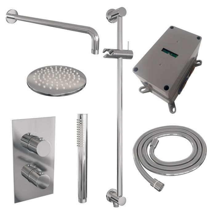 Brauer Edition 5-CE-062 thermostatic concealed rain shower 3-way diverter SET 39 chrome