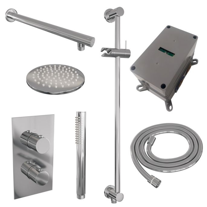 Brauer Edition 5-CE-064 thermostatische inbouw regendouche 3-weg omstelling SET 37 chroom