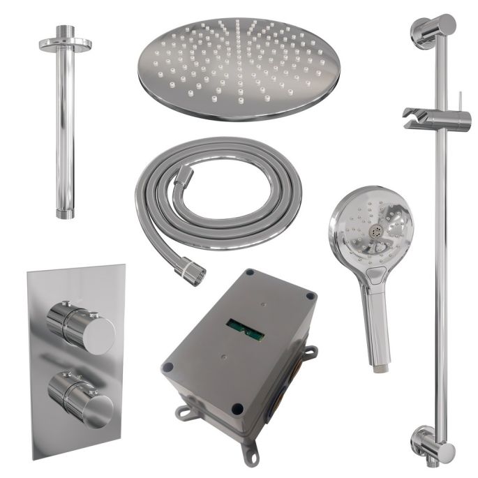 Brauer Edition 5-CE-073 thermostatische Unterputz-Regenbrause 3-Wege-Umsteller SET 48 chrom