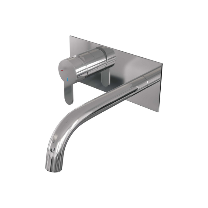 Brauer Edition 5-CE-083-B4 concealed basin mixer with curved spout and cover plate model D2 chrome