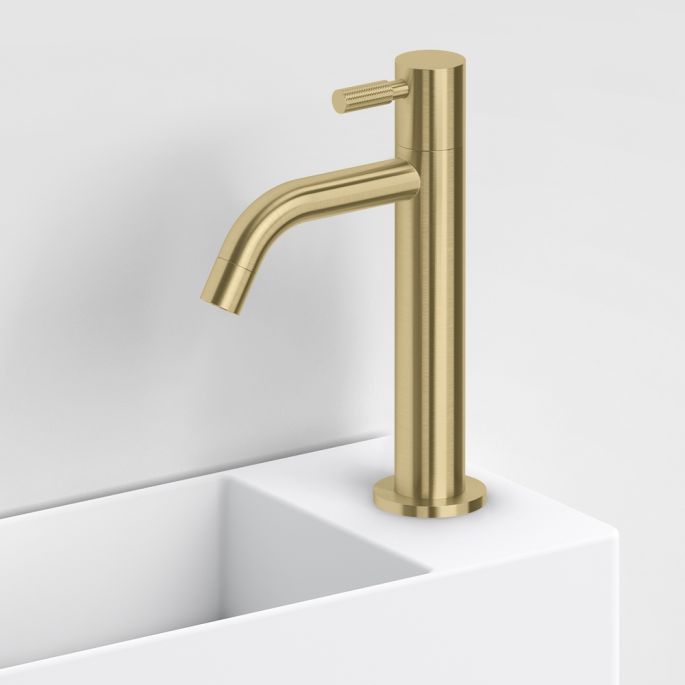 Clou Freddo 2 CL/06.03.001.82.L Handwaschbeckenarmatur stehend hoch gold gebürstet PVD