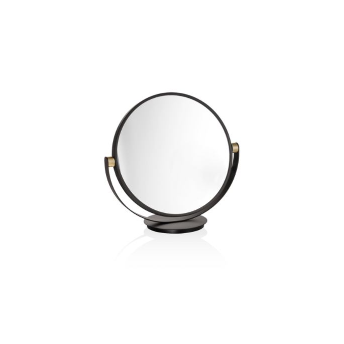 Decor Walther 0122967 Vanity table mirror without magnification Ø 36.5cm matt dark metal/gold