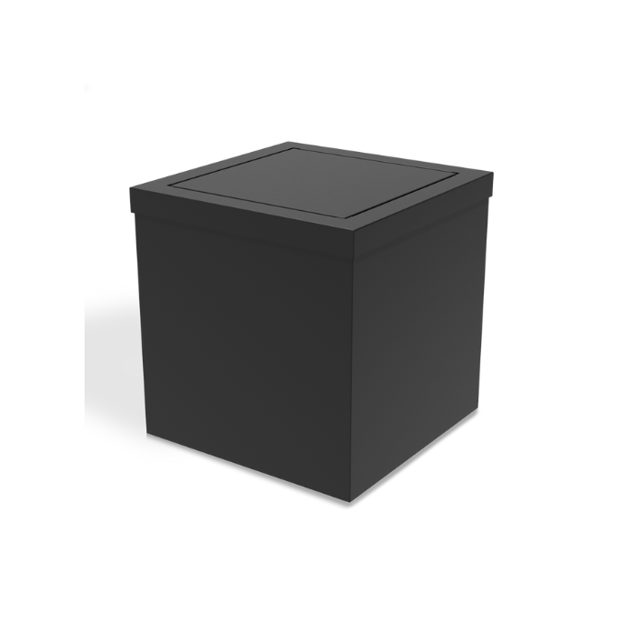 Decor Walther 0611460 DW 114 Abfallbehälter 20x20x20cm mit Deckel mattschwarz