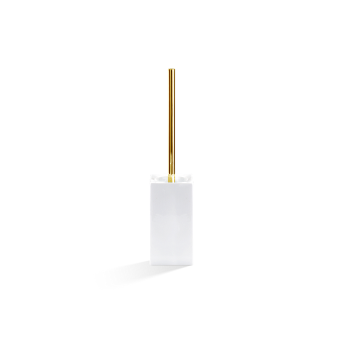 Decor Walther 0805252 DW 6200 toiletborstelgarnituur staand porselein wit/ goud