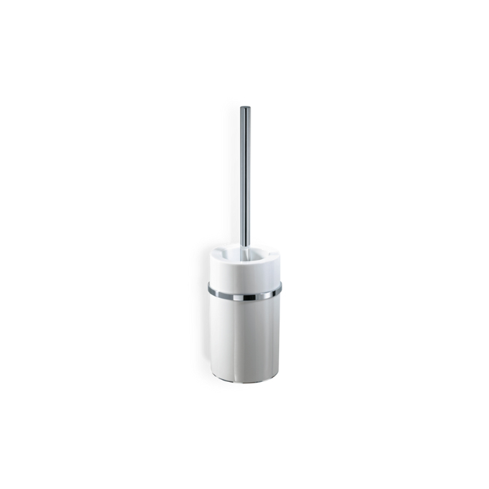 Decor Walther 0840500 DW 6103 toiletborstelgarnituur wand porselein wit/ chroom