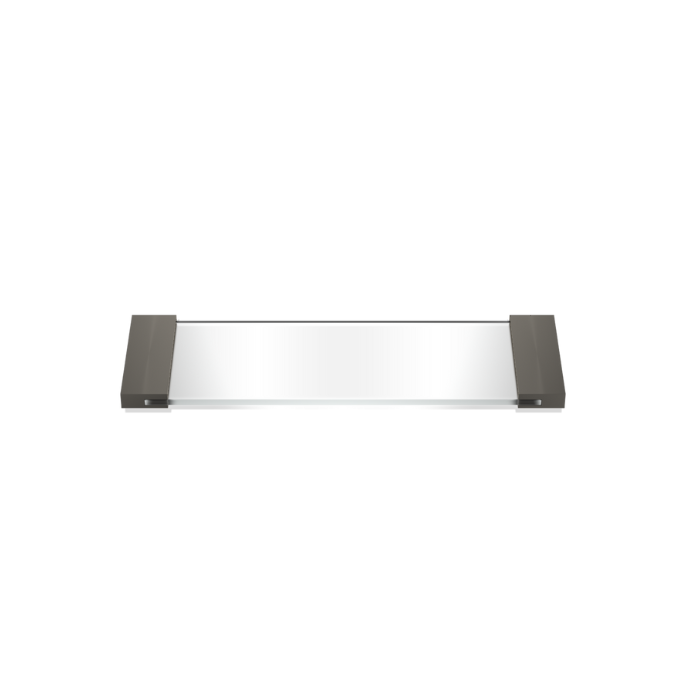 Decor Walther 0848766 TAB 34 bowl/ tray 34x12cm opal glass/ matte dark metal